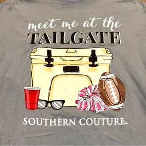 SOUTHERN COUTURE~Women's Gray "Meet Me at the Tailgate" T-Shirt~Medium~SKU168